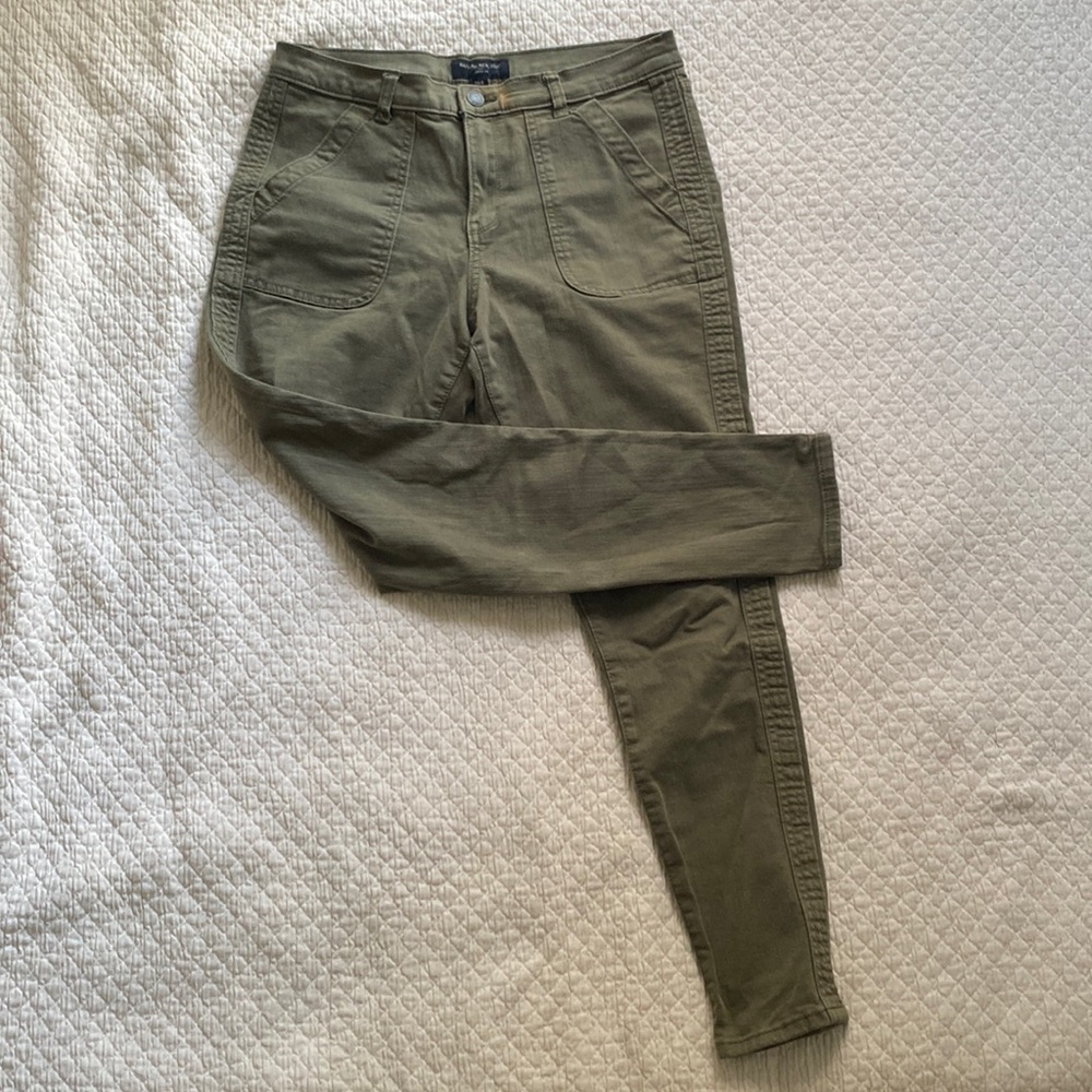 Banana Republic Army Green Utility Denim Pants Skinny Fit Women’s 29/8